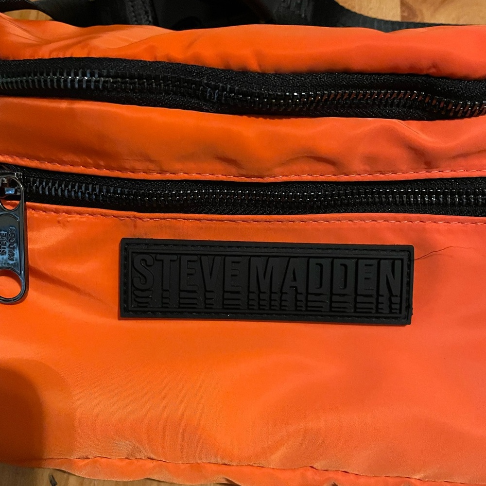 Steve Madden Orange Belt Bag with Black Accents